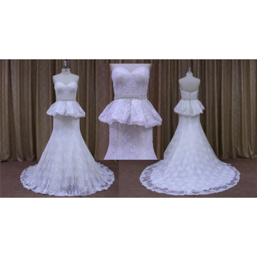 2016 sirène avec robe de bal robe de mariage train